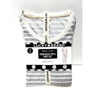 Lucky Brand PJ Set Small Crew Neck Top Pants Cozy Warm Thermal Base Layer Lounge